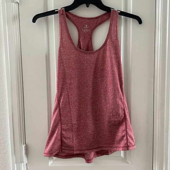 Icyzone Tops - Icyzone Womens Racerback Workout Tank Top L Red Heather 95% Polyester 5% Elastan